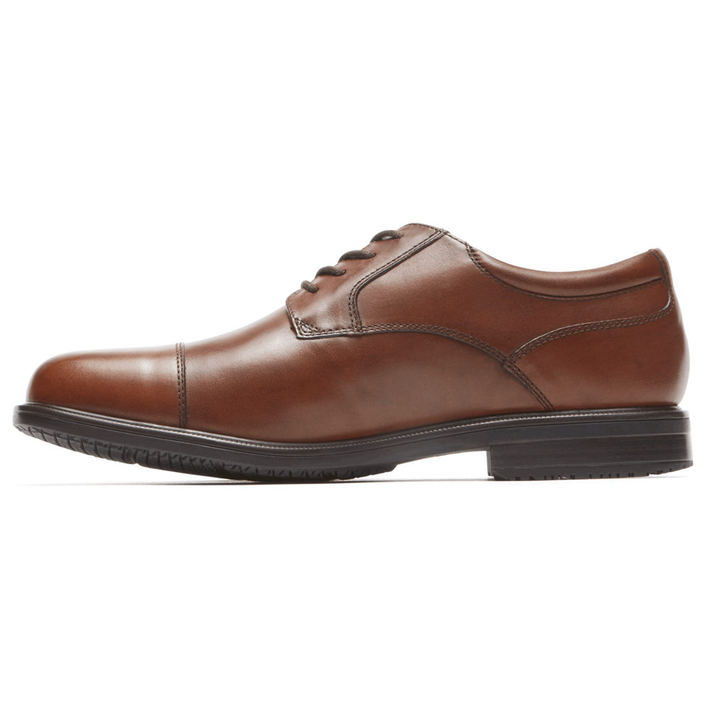 Rockport Singapore Mens Dress Shoes - Essential Details II Cap Toe Brown - SW5780694